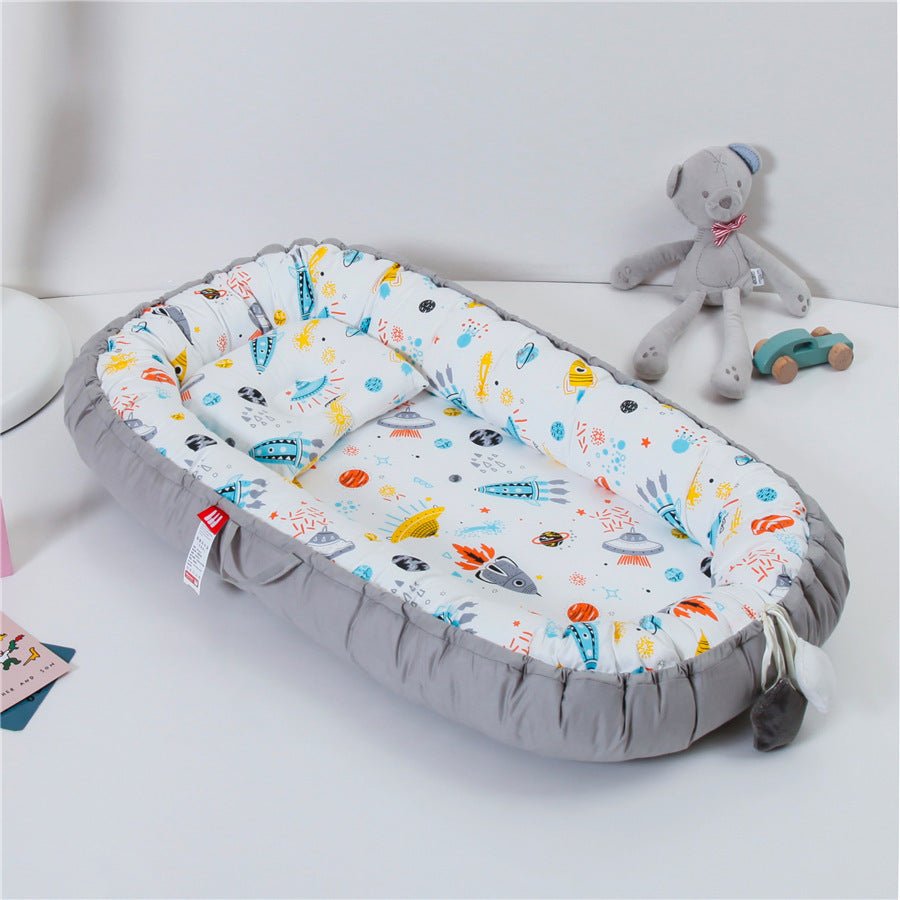 Baby Pillow Travel Crib Folding Removable Washable - silverfoxgoods